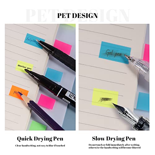 160Pcs Transparent Sticky Tabs - Page Markers for Books, Notebooks & Teacher Supplies, Index Flags File Organizer