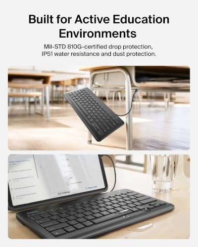 Belkin Wired Keyboard For Apple iPad With Lightning Cable - Works w/ Apple iPad, iPad Pro, iPad Mini, iPad Air Models with Lightning Port - Great for School Supplies - Keyboard With Full Size Keycaps - style: Lightning Connector Keyboard Only
