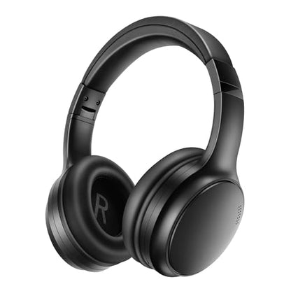 Bingozones A10 Noise Cancelling Headphones Wireless, Black Bluetooth Headset with Mic, Bluetooth 5.3, HiFi Stereo Sound, Deep Bass, 20+H Playtime, Lightweight On Ear Wired Headphones for Tablet/PC - color: #3 ANC Black