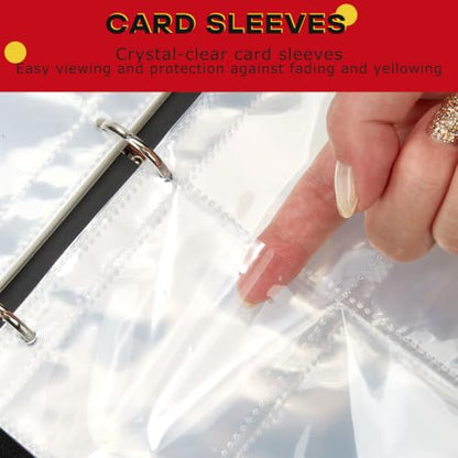 9-Pocket Trading Card Binder, PU Leather Zip Card Binder Album Holds 900 Cards for TCG, Sports Cards, Collectible Cards（CARTOON） - color: Cartoon2
