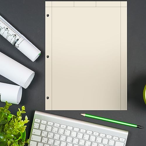 Seajan 5 Pcs Engineering Paper Notebook Engineer Computation Pad,Yellow - color: Yellow