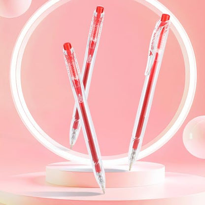 WY WENYUAN 12 Pack Red Gel Pens, 1.0mm Bold Point Smooth Writing Pens for Teachers & Students, Quick Dry Smudge-Free Ink Pens for Grading, Editing, Note Taking, Journaling & Office Marking - color: Red