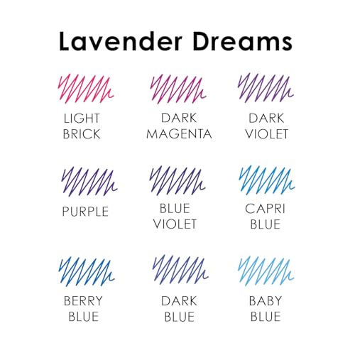 Grabie Erasable Gel Pens, 9 Color 0.7 mm Pens, Lavender Dreams | Thermo-Sensitive Gel Ink, Clean Erasing, Smooth Writing, Retractable Design, Drawing, Journaling, Planner, School And Office - color: 9 Colors Pens: Lavender Dreams