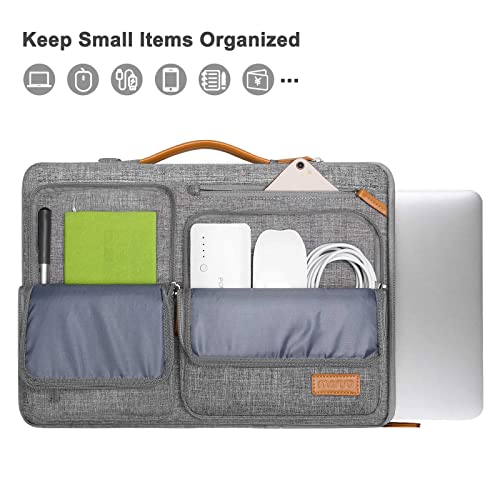 MOSISO 360 Protective Laptop Shoulder Bag,13 inch Computer Bags Compatible with MacBook Neo 13 inch 2026/Air M5 M4 M3 M2 M1/Pro 13 2026-2016,Side Open Messenger Bag with 4 Zipper Pockets, Gray - color: Gray, size: 13 inch