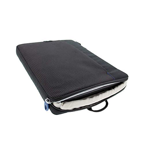 Brenthaven Tred Horizontal Sleeve with Pouch Fits 11 Inch Chromebooks,Laptops,Tablets for K-12 Students, Teachers and Kids–Black,Durable,Rugged Protection from Impact and Compression
