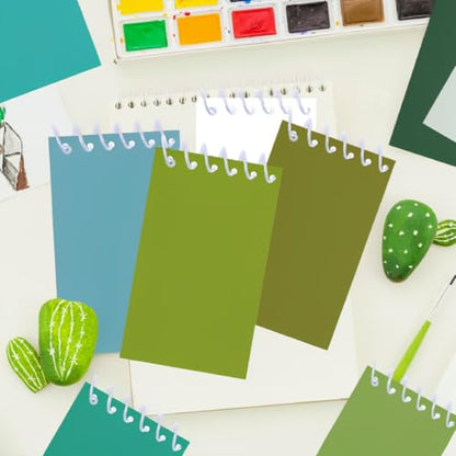 8 Pack Green Tone Spiral Notebooks, Mini Pocket Notepads, Solid Color Aesthetic Notebooks for School, Office, Journaling, Gifts