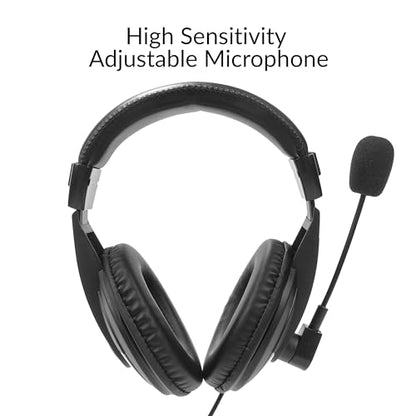 Supersonic SC-942WCH PRO HD Webcam and Stereo Headset, 1080P HD Webcam, Crystal Clear Audio and Video, Adjustable Comfort, Plug and Play Compatibility for Zoom & Teams in Home Office, School