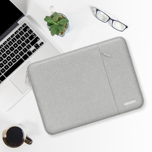 MOSISO Laptop Case 13.3 inch, 13-13.3 inch Laptop Sleeve Compatible with MacBook Air/Pro 13/Pro 14 M5 M4 M3 M2 M1, HP Dell ASUS Lenovo,Polyester Vertical Computer Sleeve Bag with Pocket, Gray - color: Gray, size: 13.3 inch