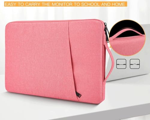 CAAORDKSO 11.6 12 12.2 12.3 Inch Laptop Sleeve for 11.6" Acer Chromebook Spin 311, 12.2" Samsung Chromebook Plus Compatible with Lenovo Flex 3 12.2"/ ASUS Acer Dell HP Samsung 11.6" Chromebook, Pink