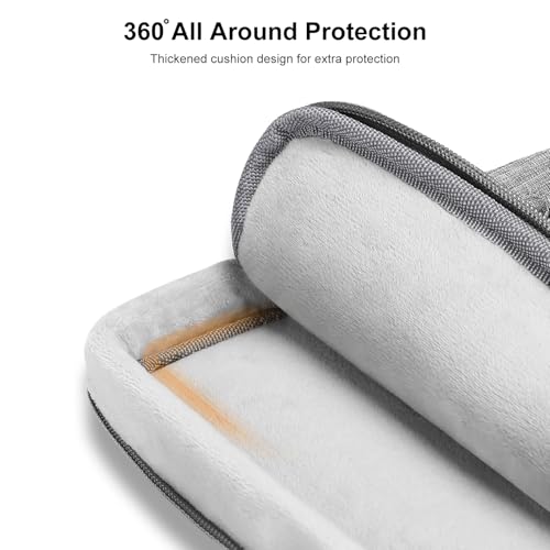 MOSISO 12.9 inch Tablet Sleeve Case for iPad Pro 13 M4 & iPad Air 13 M3 M2, iPad Pro 12.9 M2 M1 6/5th with Magic Keyboard&Smart Keyboard Folio, Side Open Carrying Bag with 4 Zipper Pockets, Gray - color: Gray, size: 12.9 inch