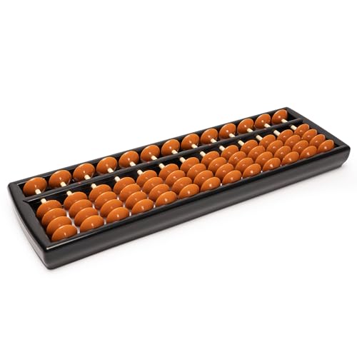Yellow Mountain Imports Soroban Abacus - 13 Column, 9.7-Inch Professional Japanese Calculator for Mental Math and Montessori Learning - size: 9.7 inch
