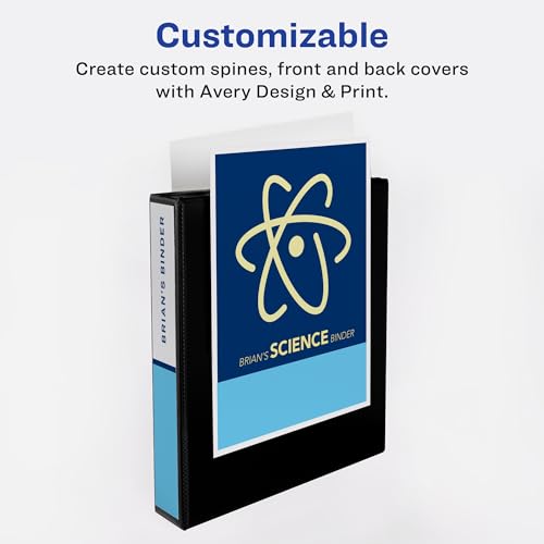 Avery Economy Showcase View 3 Ring Binder, 1.5" Slant Rings, 375-Sheet Capacity, 2.1 Inch Wide Spine, Great for Home, School Supplies, Office, or Organization Needs, 1 White Binder (Pack of 12) - size: 1.5" (Pack of 12)