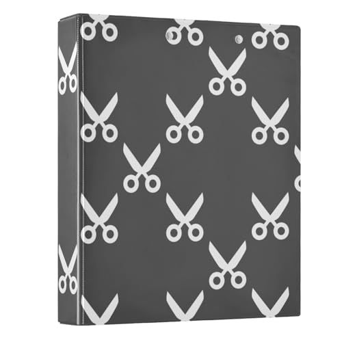Hairdresser Scissors 3-Ring Binder,1.5 Inch D-Ring Organizer Folder Clipboard Binder for Work Office School - color: Coloe6
