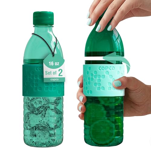 Copco Hydra Water Bottle 16.9 oz - Green & Hunter Green, Set of 2 - color: Green/Hunter Green