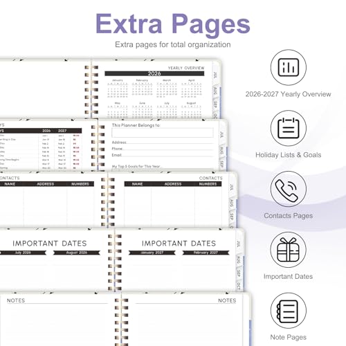 Planner 2026-2027, Weekly and Monthly Academic Year Calendar Planner, July 2026 - June 2027, Daily Agenda Book for Office School Supplies, A5(6.3'' x 8.5'') - color: 2607-Mountain Flight, size: 6.3"x8.5"(Jul 2026-Jun 2027)