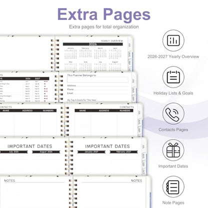 Planner 2026-2027, Weekly and Monthly Academic Year Calendar Planner, July 2026 - June 2027, Daily Agenda Book for Office School Supplies, A5(6.3'' x 8.5'') - color: 2607-Mountain Flight, size: 6.3"x8.5"(Jul 2026-Jun 2027)
