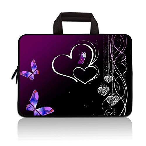 11 11.6 12 12.1 12.5 inch Laptop Carrying Bag Chromebook Case Notebook Ultrabook Bag Tablet Cover Neoprene Sleeve Fit Apple MacBook Air Samsung Acer HP DELL Lenovo Asus(Purple Butterfly) - color: Purple Butterfly
