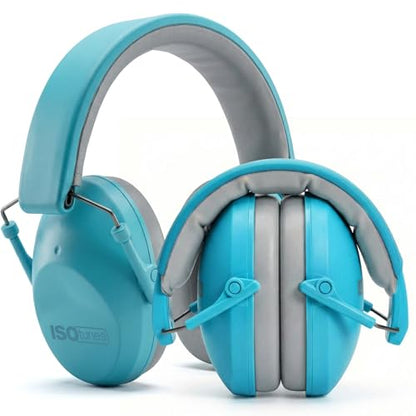 ISOtunes JUNIOR DEFENDER Noise Cancelling Headphones for Kids, 20 dB Kids Ear Protection Ear Muffs for Noise Reduction - color: Kids Blue