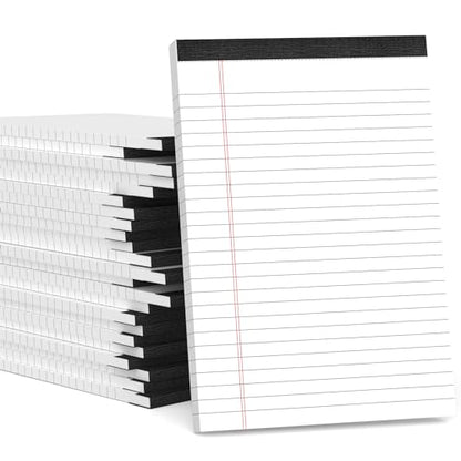 24 Pack Small Legal Pads 5x8 White Note Pads 5x8 College Ruled Paper Tablets for Office 80 GSM Paper Pads Narrow Ruled Legal Pad White Small Notepad 30 Sheets Writing Pad Lined Notepads for Office - color: White-24P