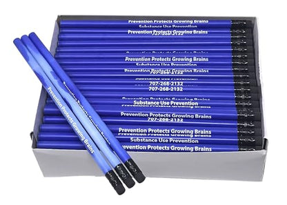 Pencil Guy Promotional Personalized Mood Pencils- Blue - 500 to a box- Imprinted - color: Blue, size: 1 Count (Pack of 500)