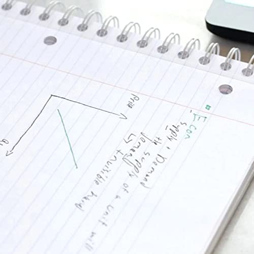 Hamelin, Spiral Notebook, 8.5x11in, College Ruled, Hardcover, 90shts/180 Pages, 3 Subject Notebook, ICE White - color: ICE White