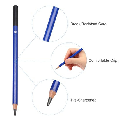 PATIKIL 6B Drawing Pencils for Sketching, 12PCS Sketch Pencils for Drawing Art Pencils Graphite Wood Pre-sharpened for Drawing Sketching Artists, 6B Pencils - size: 1 Count (Pack of 1), style: 6B