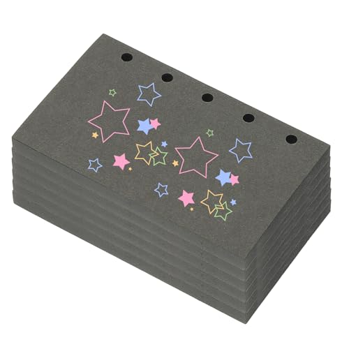 PATIKIL Colored Loose Leaf Paper, 4.1" x 2.5"(A8) 300 Sheets 5 Holes Punched 150GSM Blank Binder Refill Paper Supplies for Office Note Taking Teacher Planner Journal Notebook, Dark Gray - color: Dark Gray, size: 4.1" x 2.5"