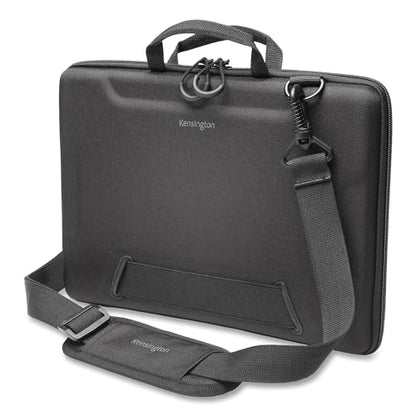 Kensington LS520 Stay-On Laptop Case for 11.6" Chromebooks & Laptops, Clamshell, Shoulder Strap, Water-Resistant (K60854WW), Grey - size: 12" Hard