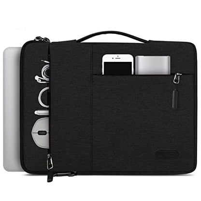 Laptop Sleeve Case 15-15.6 Inch Waterproof Business Computer Carrying Case Portable Handle Briefcase Bag Compatible with 15.6 Inch MacBook Air/Pro 15-15.6 Inch HP Samsung Notebook Black - color: Black, size: 15-15.6 Inch