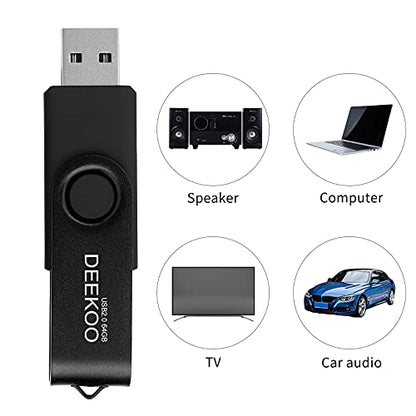 Flash Drive 64GB Thumb Drives Memory Sticks Jump Drive 2Pack 64GB USB 2.0 Flash Drives Mixed Colors: Black Green