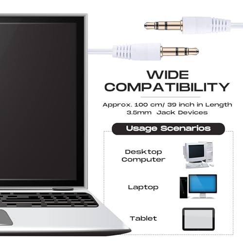 Kanayu 100 Pack Earbuds Bulk Earphones for Classroom, Student Wired Earbuds Headphones Without Mic, Earphones Bulk for Adults School Library Laptop, Individually Bagged (White) - color: White