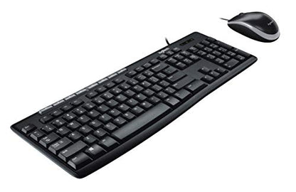 Logitech MK200 Media Combo Full Size Wired Keyboard with Mouse - Black | Full size wired keyboard with easy-access media controls, high-definition optical mouse, plug and play USB connection - size: One Size