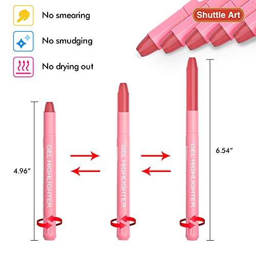 Shuttle Art 5 Pack Pink Gel Highlighters,Bible Highlighters,No Bleed Through, Bible Journaling Supplies,Great for Journaling, Highlighting and Studying - color: Pink