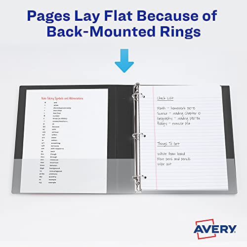 Avery Durable Clear View 3 Ring Binders, 3 Inch EZD Rings, 1 White Binder (09701) (Pack of 2) - size: 3" (Pack of 2), style: 1 Pack