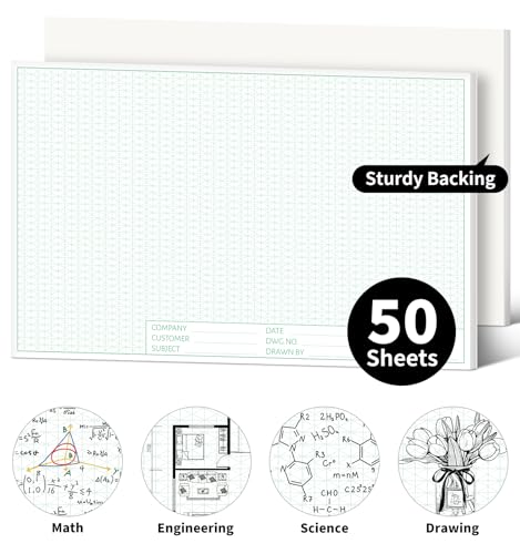 Isometric Graph Paper, 11"x17" Dot Grid Paper, 0.25" Grid, 50 Sheets Landscape, Easy-Tear Glue-Bound, 11"x17" Cardboard Backing, for Drafting, Engineering, Architect Designers - color: 1 Pack-Dot Grid (50 Sheets/Pad), size: 11" x 17"Landscape