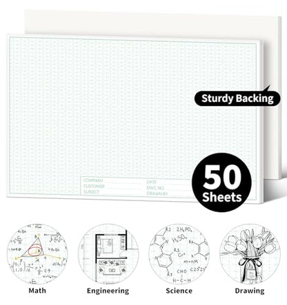 Isometric Graph Paper, 11"x17" Dot Grid Paper, 0.25" Grid, 50 Sheets Landscape, Easy-Tear Glue-Bound, 11"x17" Cardboard Backing, for Drafting, Engineering, Architect Designers - color: 1 Pack-Dot Grid (50 Sheets/Pad), size: 11" x 17"Landscape