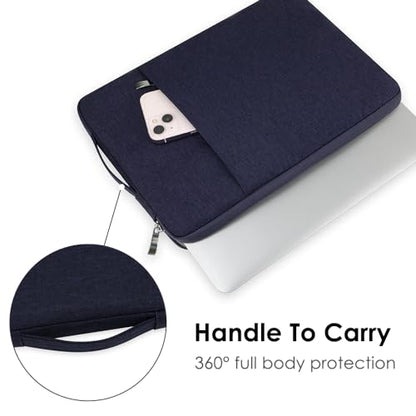 13 Inch Laptop Sleeve Case for MacBook Air 13.6" & MacBook Pro 13.3" | with Handle, WaterProof, with Accessory Pocket, Scratch-resistant, Soft Velvet Lining, for Travel,Home,Office(Indigo) - color: Deep Blue