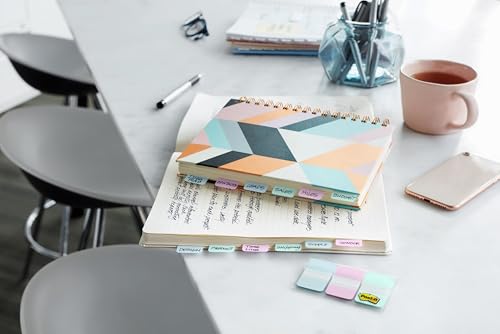 Post-it Tabs, 1 in, Solid, Red, Yellow, Blue, 22 Color, 66 Tabs/On-the-Go Dispenser (686-RYB)