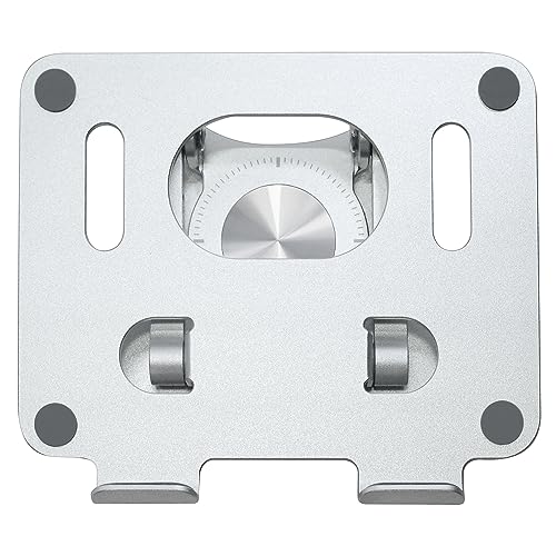 DCHAV Foldable Adjustable Drawing Tablet Stand for Desk iPad Holder Laptop Computer Riser 360 Rotating Ergonomic Aluminum Raised Table for Portable Monitor Phone 5-12 Inch Notebook, Silver