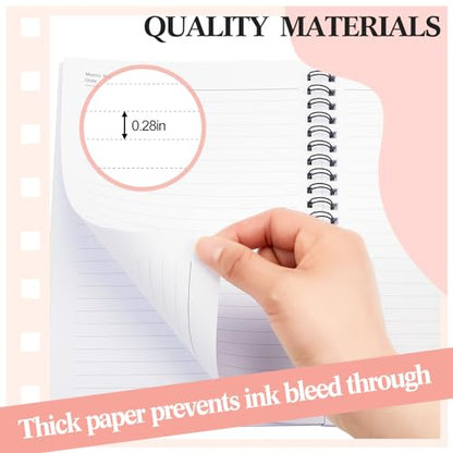 Lewtemi 6 Pack Small Left Handed Notebook 8"x5" Lefty Spiral Notebooks Wire Bound Mini Notebook 50 Sheets College Ruled Paper Journal(Colorful) - color: Colorful