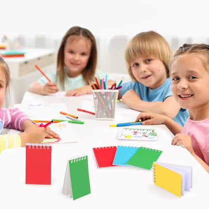 24 Packs Mini Spiral Notebooks Bulk Small Pocket Notebook Colorful Memo Pads for Work, Home, Office, School, Gifts - style: Colorful