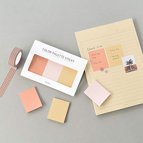 Monolike Color Palette Sticky Grid 300 A Set 4p - Self-Adhesive Memo Pad 30 Sheets - color: Grid 300 a