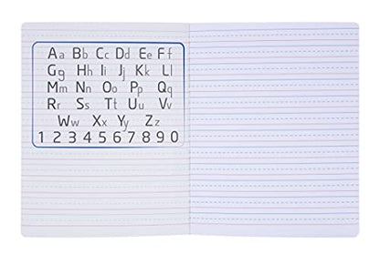 Mintra Primary Composition Notebook, 4 Pack, Blue Cover, 80 Sheets, 7.5in x 9.75in, Full Sheet, Ruled with Drawing Area, Flexible Hardcover Journal, Grades K-2, School & Home Use - color: Primary Ruled - Blue Only - Full Sheet, size: 4 Pack