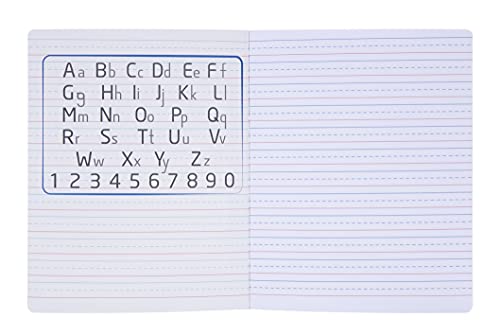 Mintra Primary Composition Notebook, 24 units 6-4 Pack, Blue Cover, 80 Sheets, 7.5in x 9.75in, Full Sheet, Ruled with Drawing Area, Flexible Hardcover Journal, Grades K-2, School & Home Use - color: Primary Ruled - Blue Only - Full Sheet, size: 24 units (