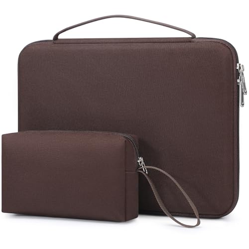 HYZUO 13.3-14 Inch Hard Shell Case Laptop Sleeve for MacBook Pro 14 M5/M4/M3/M2/M1 Pro/Max A3426 A3427 2026-2021, MacBook Pro/Air 13, Dell Pro 13/14 Premium, 13.8"-13" Surface Laptop, Coffee Brown - color: Coffee Brown, size: 13.3-14 Inch