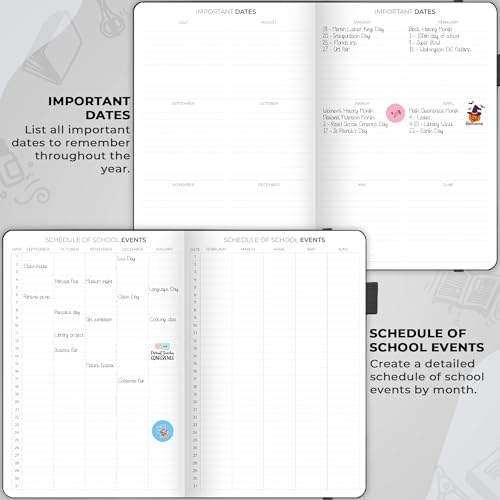 Clever Fox Teacher Planner, School & Homeschool Book, B5 Size Black | Undated, 7x10, lay-flat binding, heavy-duty hardcover, teacher lesson weekly & daily planner, homeschool supplies - color: Black, size: Smaller than A4 (7″ x 10″)