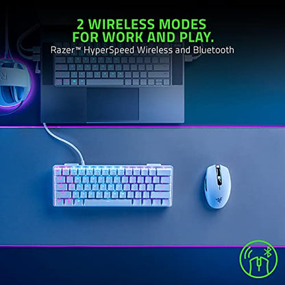 Razer Orochi V2 Wireless Gaming Mouse — Ultra Lightweight & Portable, Bluetooth & 2.4Ghz Wireless Connectivity, 18K DPI, Up to 950hrs Battery Life, Compatible with PC & Mac — White - color: White