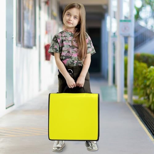 1.5-Inch 3-Rings Zipper Binder with Strap Includes Zip Pocket Documents Files Storage Bag for School/Office Bright Yellow - color: Bright Yellow