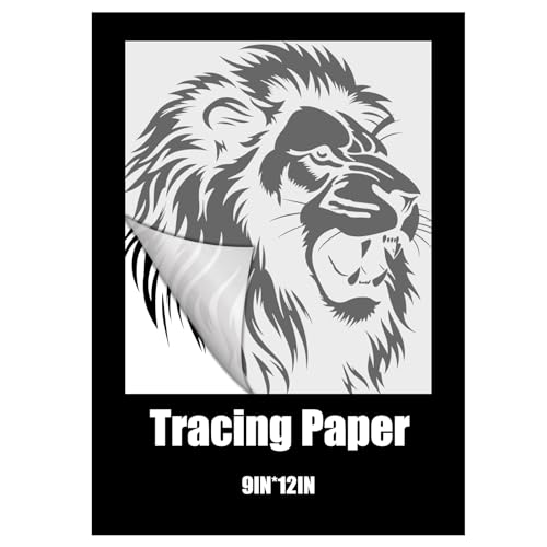 Epakh Tracing Paper 120 Sheets, 9 x 12 Inch Tracing Paper for Drawing, Transparent Vellum Papers Translucent Trace Pad for Pencil Sketching Drawing DIY Crafts Painting Wax Printing Calligraphy - size: 9 x 12 Inch