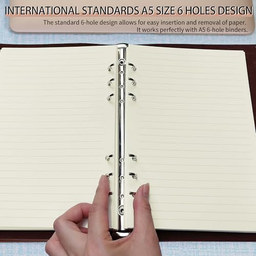 A5 Ruled Refills Inserts for 6-Ring Binder, Loose Leaf Planner Filler Paper, Planner Inserts,80 Sheets/160 Pages,Lined(Line-A5) - size: Line-A5